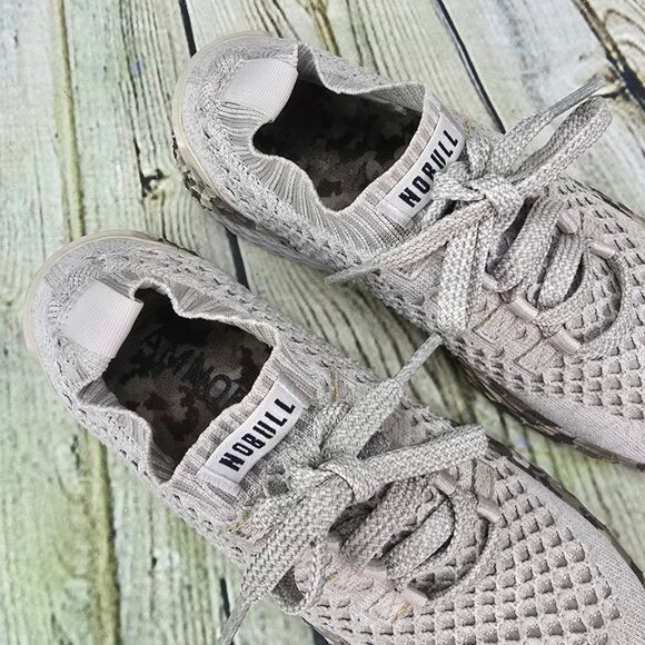 NOBULL Wild Aspire Knit Runners Men's Size 7 Women's 8.5 Beige Gym Shoe CrossFit - Picture 7 of 9